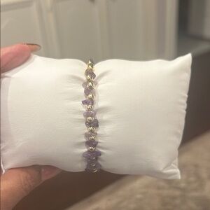 Gold and amethyst stone Bracelet